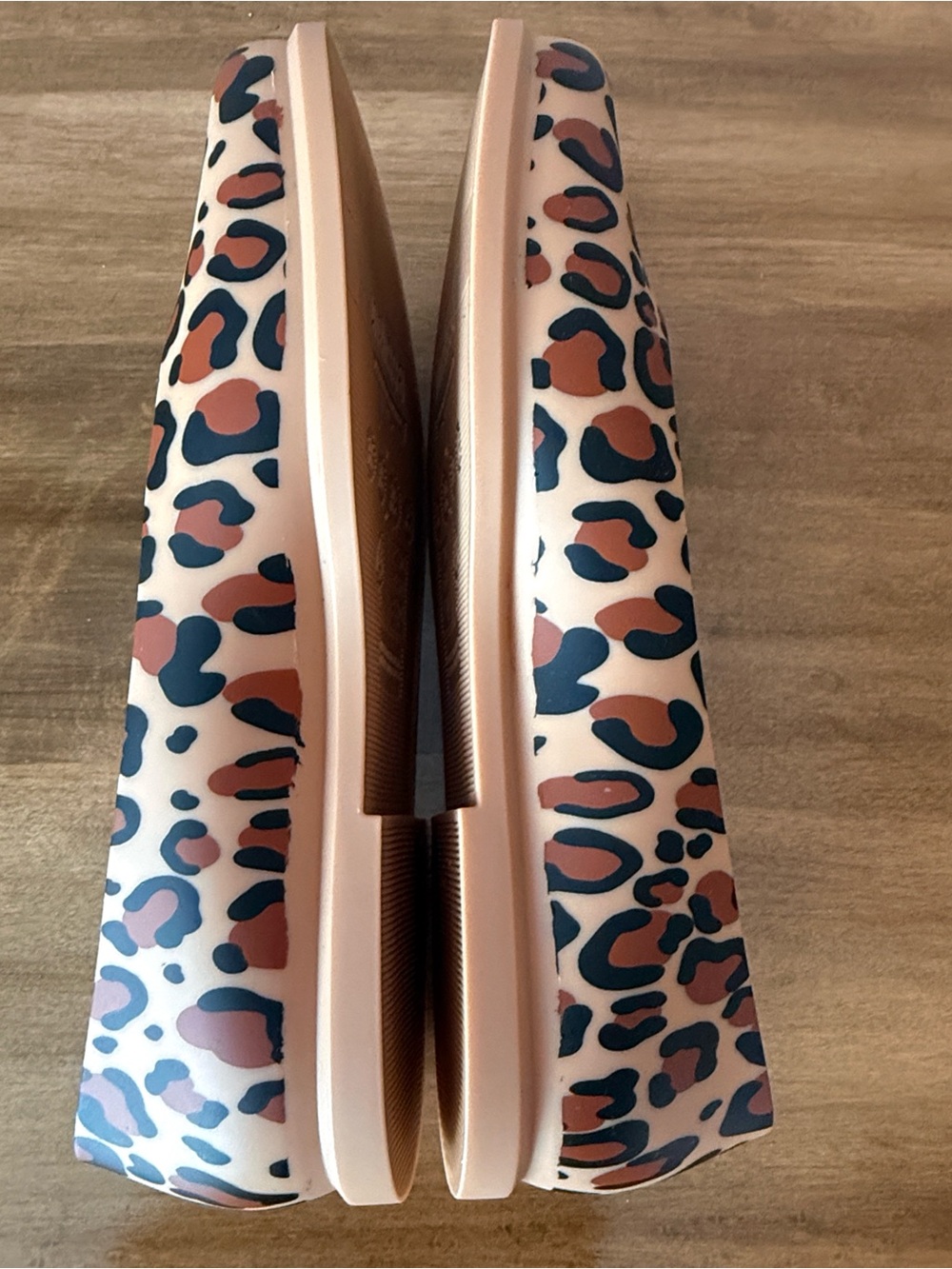 Melissa Leopard Print Ballet Flats in Beige, Black and Brown - Picture 4 of 7